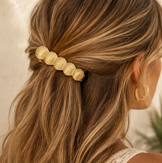 Bali Golden Seashell Hair Clip