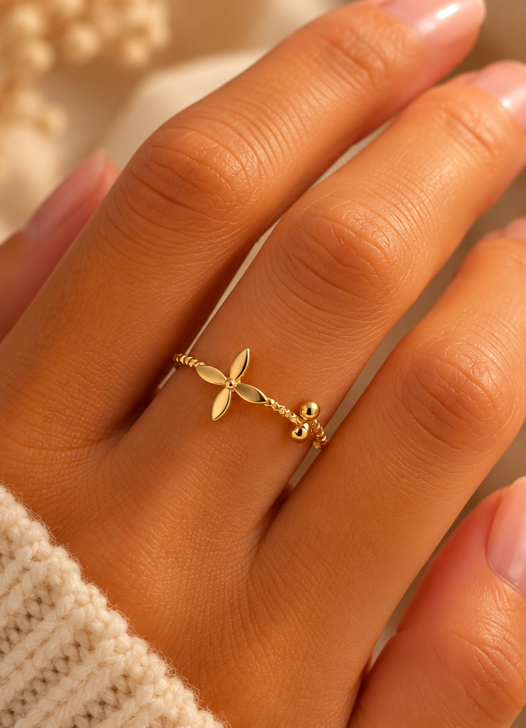 Bali Golden Flower Ring