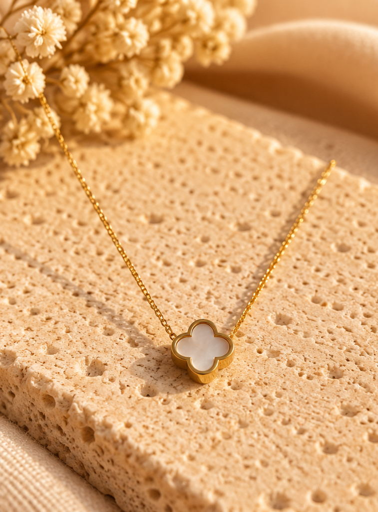 Bali Golden Clover Necklace