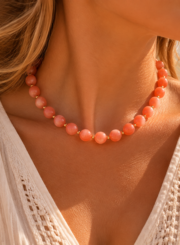 Bali Watermelon Bead Necklace