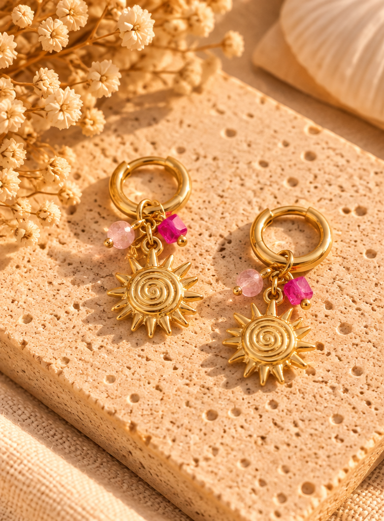 Bali Sun Charm Earrings