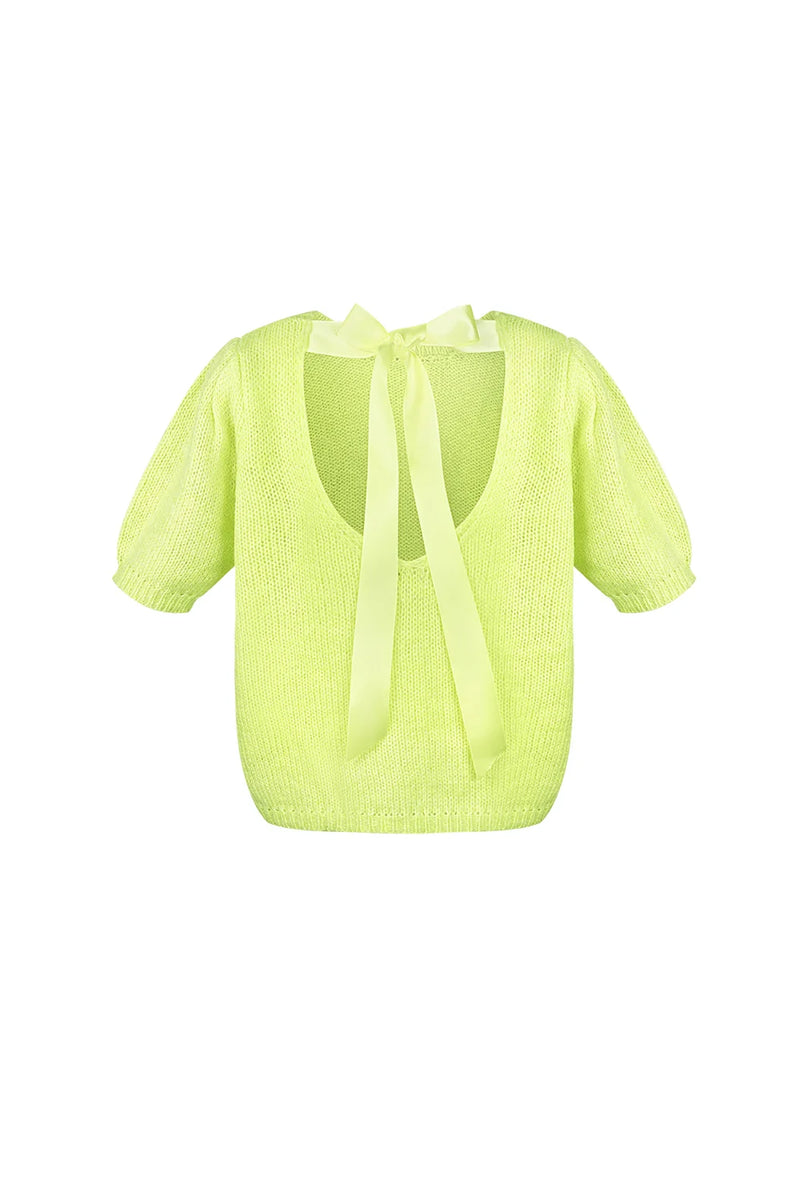 Bali Lime Bow Knit Top