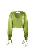 Bali Shimmer Pearl Blouse Green