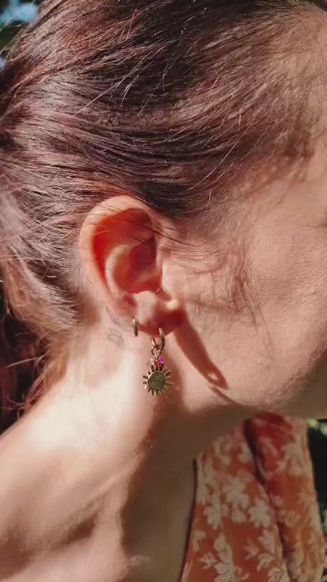 Bali Sun Charm Earrings