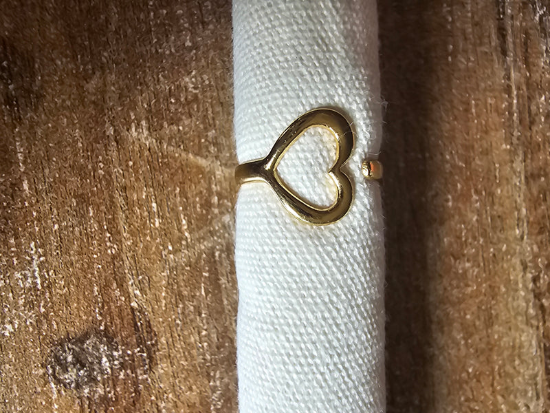 Wauw ring heart open