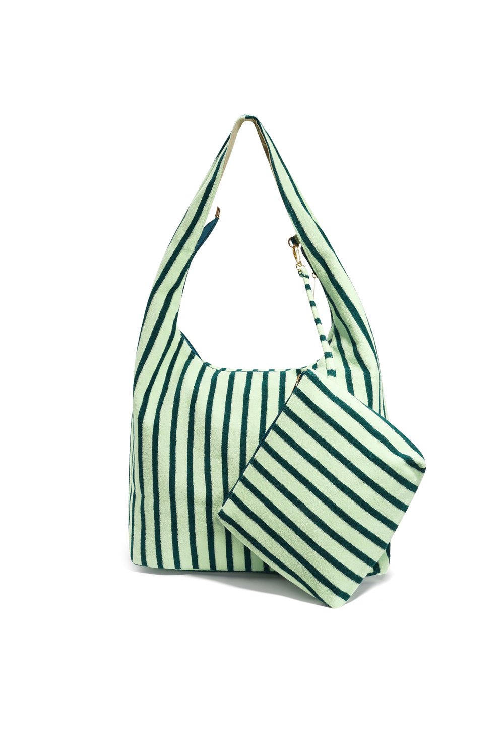 Bali Green Duo Stripe Shopper