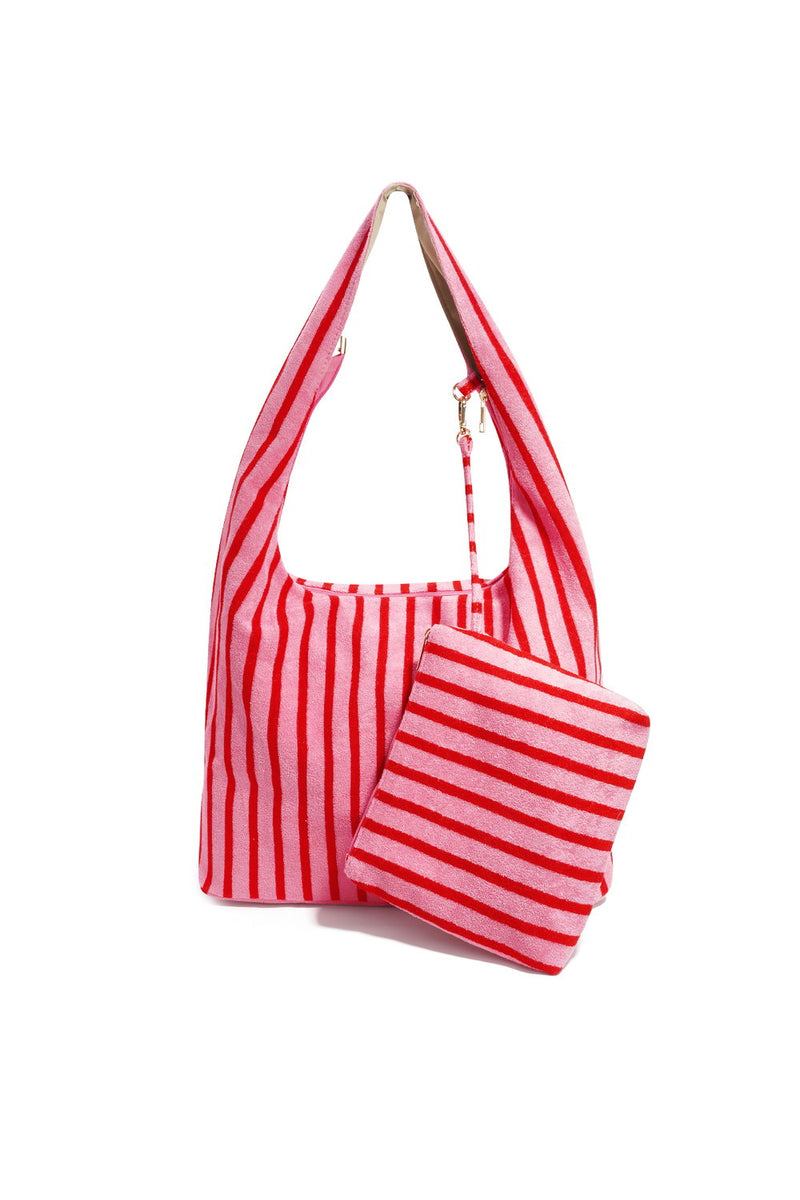 Bali Pink Duo Stripe Shopper