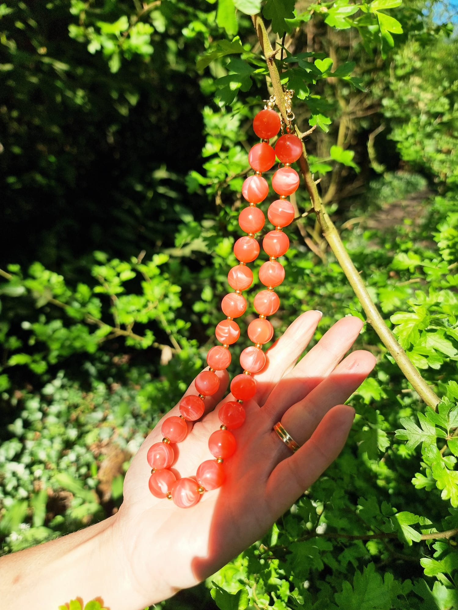 Bali Watermelon Bead Necklace