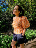 Bali Sunset Bloom One-Shoulder Top