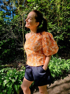 Bali Sunset Bloom One-Shoulder Top