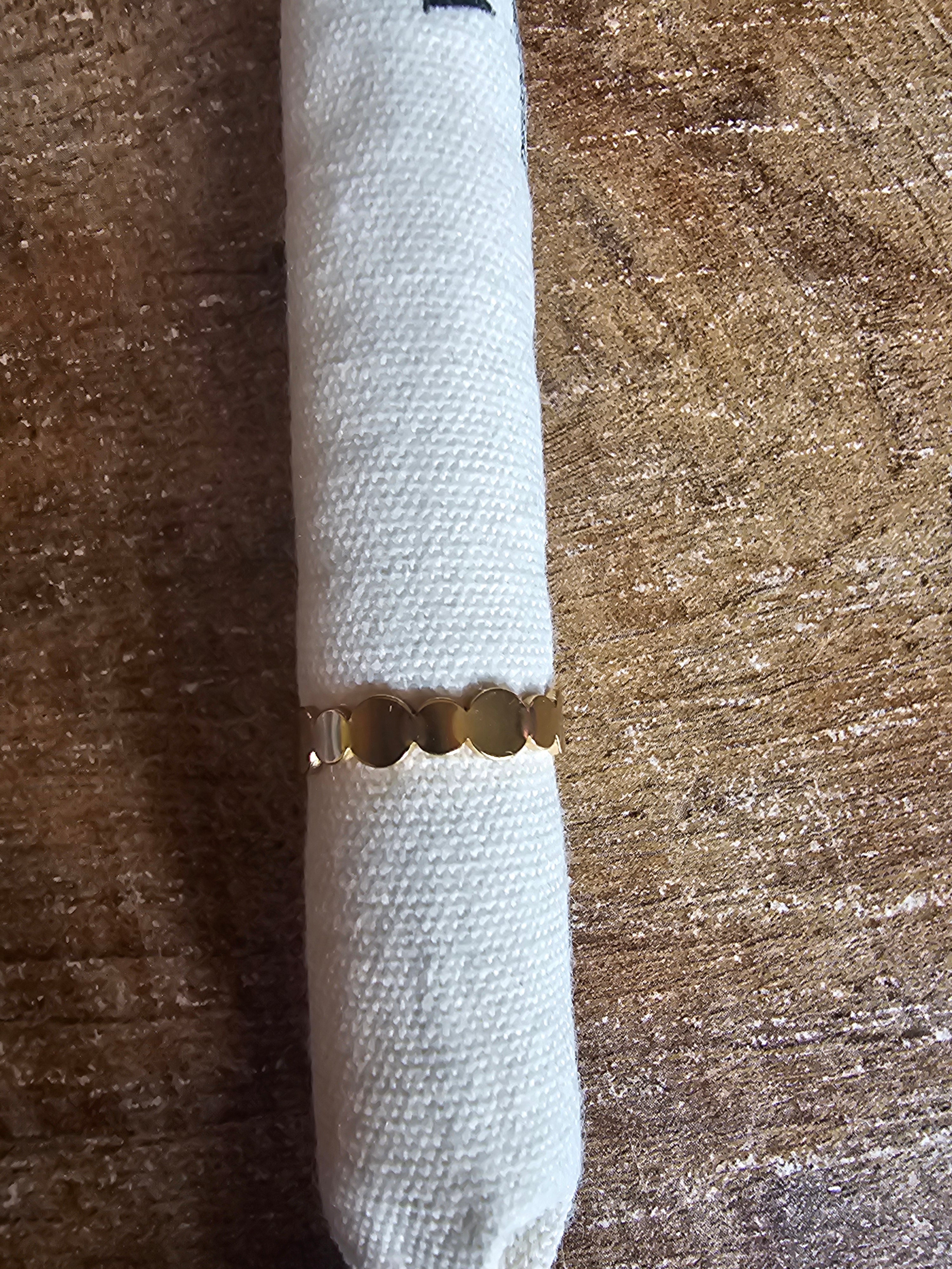 Wauw ring big/small dot