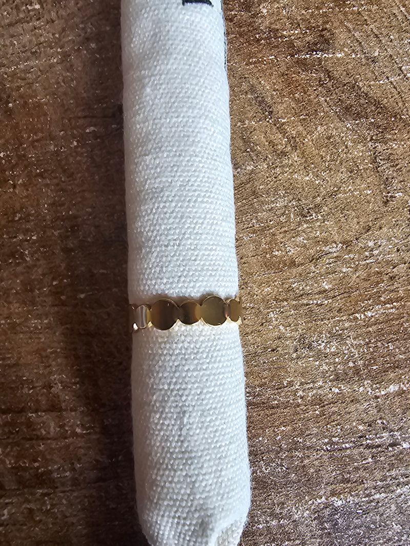 Wauw ring big/small dot
